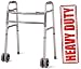 Heavy Duty Bariatric Extra Wide Folding Walker with 5" Wheels