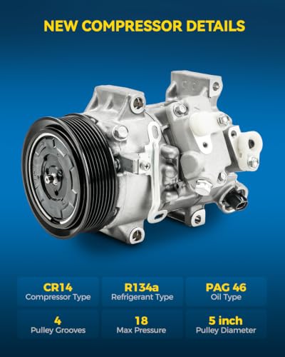 Image of PHILTOP C2036 Air Conditioner AC Compressor with Clutch for Scion xB 2008-2015, Pontiac Vibe 2009-2010, Toyota Matrix 2011, 2009-2010, 2012-2013 2.4L,Corolla 2009-2010 2.4L