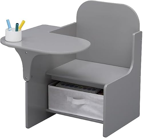Miniatura 10 de Delta Children - Escritorio con silla de MySize y compartimento de almacenamiento blanco Bianca