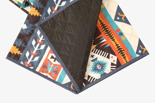 Image of Maximus Picnic Blanket Waterproof Camping Mat 200cm Large Beach Picnic Mat with Portable Handy Tote for Travel Sports Home Yoga Park Grass Mat for Baby (Navy Blue Diamond Pattern)