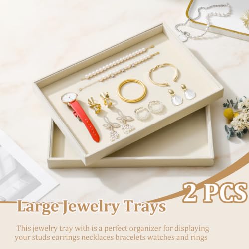 Image of Large Velvet Jewelry Tray Display Drawer Inserts 2 Pack