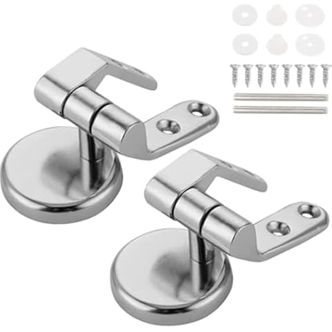 LTIYITL Toilet Seat Hinges Zinc Alloy Replacement Parts-Adjustable Toilet Seat Bolts and Nuts Left and Right Hinges-Strong and Durable (Not Easy to Fall Off) Cover