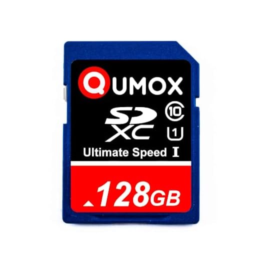 QUMOX Scheda di Memoria SDXC 128GB UHS-I Classe 10 – Fino a 80MB/s Lettura, 40MB/s Scrittura – Scheda SD ad Alta Velocità per Fotocamere Reflex, Video, Gaming, Dash Cam e Registrazione 4K Full HD