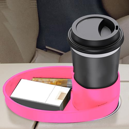 Image of Keenso Car Seat Snack Tray,Portable Travel Rotating Cup Holder Plate for Car Seats, Booster,Stroller (#12)