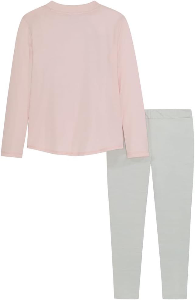 PUMA girls Long Sleeve Tee & Legging Set, Logo Graphics, Crewneck - Image 2