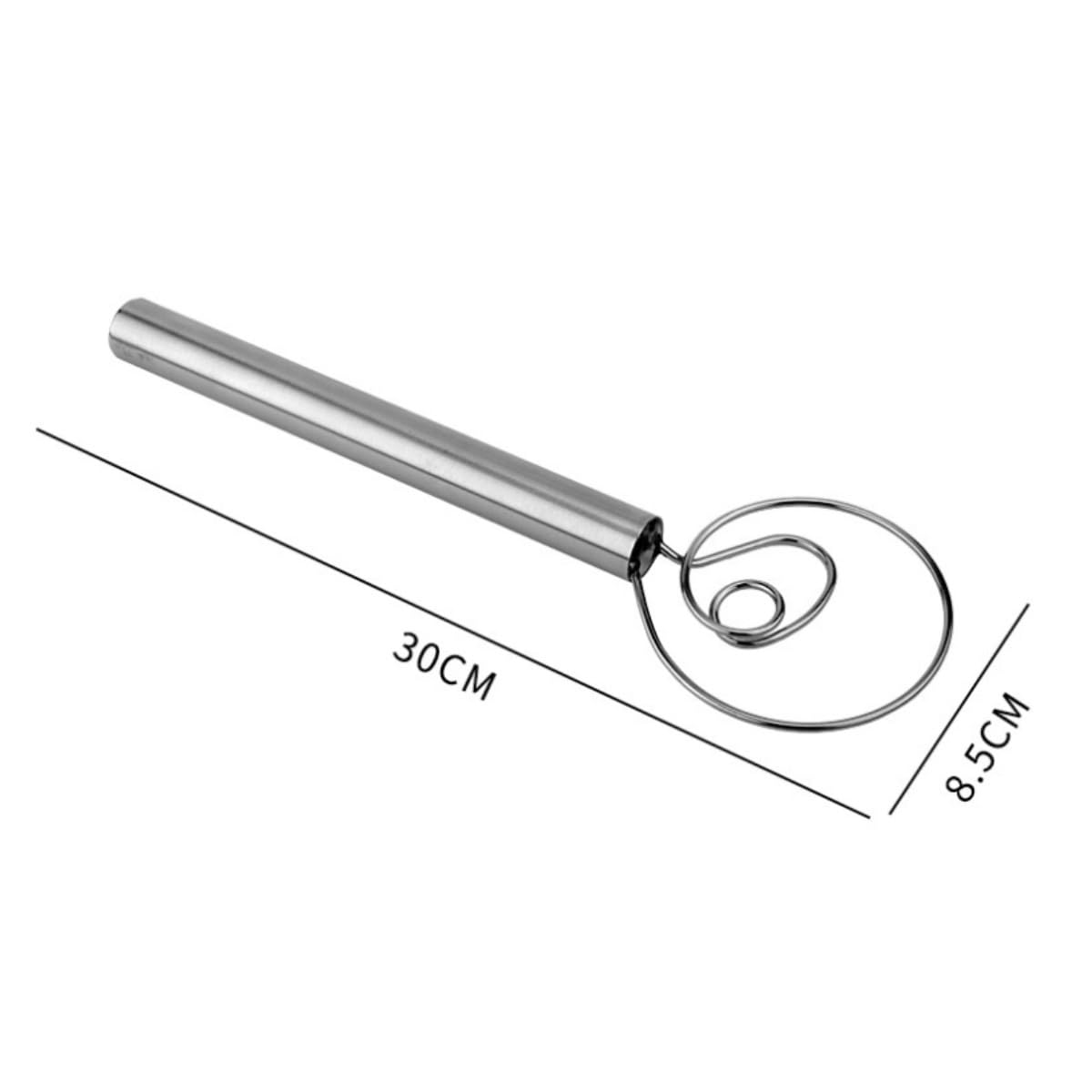 Varillas de Batir para Cocinar Batidor De Polvo En Espiral De Acero Inoxidable, Mezclador De Harina Y Masa, Batidor Manual De Huevos, Guarnición De Ensalada, Mezclador En Frío Huevos, Espumar, Batir(D