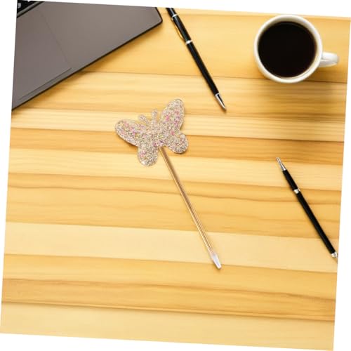 6 bolígrafos gel con glitter y diseño mariposa miniatura 6