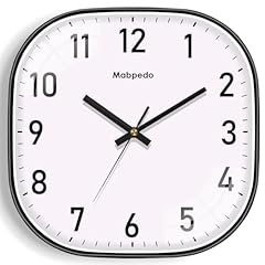 Wall Clocks Battery Operated, 12 Inch Silent Wall Clock, Non Ticking Square Analog Decorative Wall photo Wall Clocks Battery Operated, 12 Inch Silent Wall Clock, Non Ticking Square Analog Decorative Wall