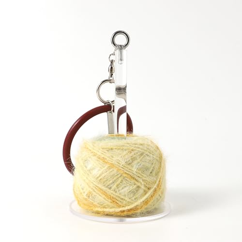 Image of Wrist Yarn Holder, Portable Yarn Ball Holder for Knitting or Crocheting, Acrylic, Yarn Storage Accessories, Gift for Craft Lover, Burgundy