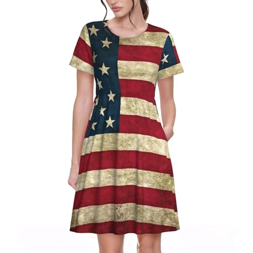 Robe rétro drapeau américain pour femme : le vent de liberté de vos vacances d'été