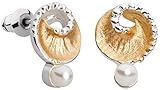 firetti uhr silber OHRRINGE mit PERLE: Manchmal sind es die ganz kleinen Versuchungen, die uns nicht widerstehen lassen. Filigran gearbeitete Muschelformen in Silber und Gold erinnern an einen Strandspaziergang, begleitet vom Rauschen des Ozeans. Eine edle Perle veredelt das raffinierte Design und funkelt mit dem glänzenden Silber um die Wette - Eine ganz besondere Verlockung.