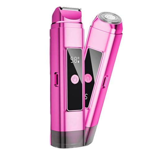Dynooper Electric Bikini Trimmer for Women: IPX7 Waterproof Dual Head Cordless Electric Shaver for...