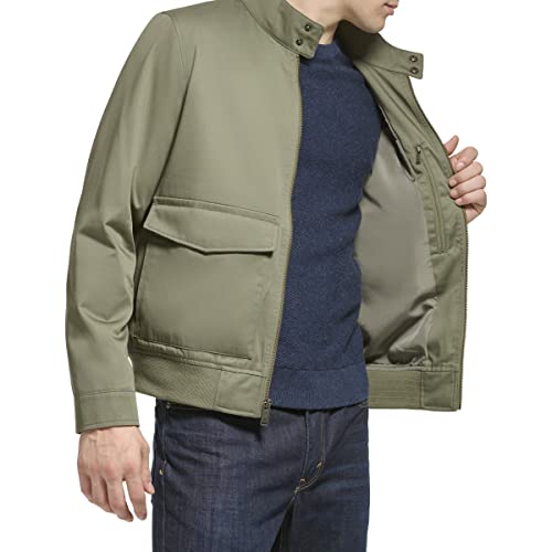 Image of DOCKERS Men's Bomber Jacket With Snap Racer Collar