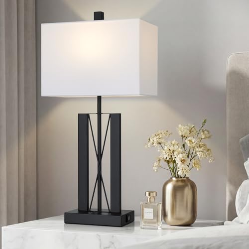 Lámparas de mesa modernas Lolikit con 2 puertos USB, juego de 2 miniatura 5