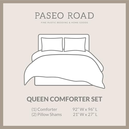 Image of Paseo Road Estes 3 Piece Queen Copper Striped Chenille Comforter Set