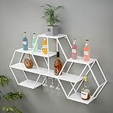 Supporte jusqu'à 18 kg : Grâce à sa soudure robuste, notre porte-bouteilles et verres à vin peut supporter jusqu'à 18 kg. L'épaisseur du pin naturel, combinée à des supports métalliques solides et robustes, confère à cette étagère de rangement robuste, stable et de qualité.