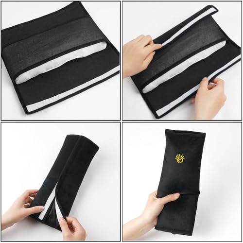 Furforstk gurtpolster kinder 2 Stück gurtschoner kinder auto Schwarz gurtschoner auto erwachsene dicke Polsterung gurtpolster auto erwachsene, gurtpolster auto kinder - Schutz für den Nacken