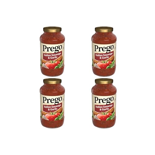 Image of Prego Italian Sausage and Garlic Meat Sauce, 23.5 OZ Jar (Pack of 4)
