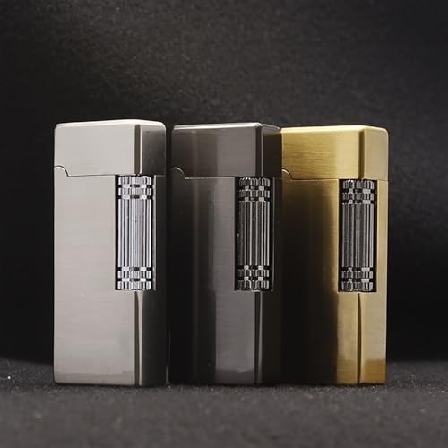 Encendedor metálico recargable TARVIT con rueda y llama suave miniatura 5