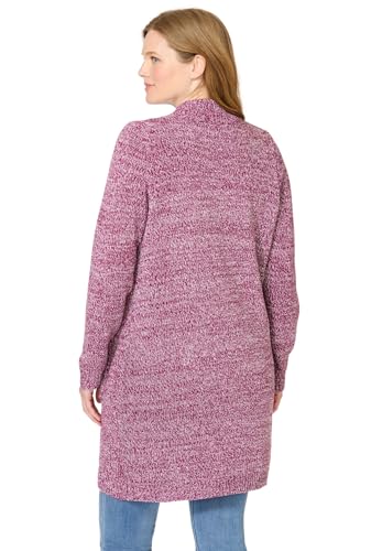 Woman Within Plus Size Marled Sweater Jacket2