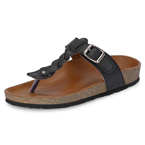 Image of Centrino Women's Berkin-Style Slip-On Sandals | Open Toe Design | Soft PU Footbed | Lightweight & Comfortable | Arch Support | On-Grip Sole | Casual Outdoor Wear (7695)