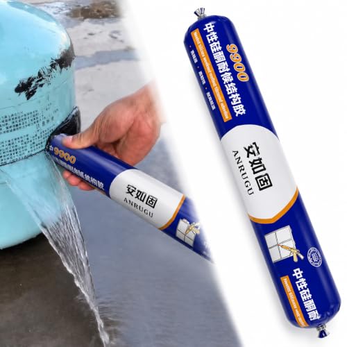 Image of ANRUGU 9900 Neutral Silicone Weather-Resistant Structural Adhesive, High Bonding, High Toughness, for Doors, Windows, Tiles & Bathrooms(590ML)