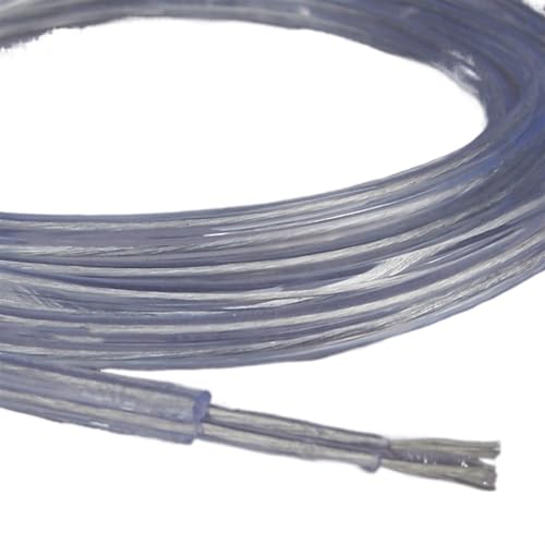 Outdoor Extension Power Sheath Cord 2 x 0.75mm Transparent Electric Cable Pendant Chandelier Lighting Electrical Wire Lighting Lamps Power Cable Solar sheathed(1meter)