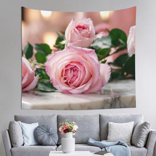 Tapiz grande de rosas rosas EdWal para decorar tu dormitorio o el salón con un toque floral