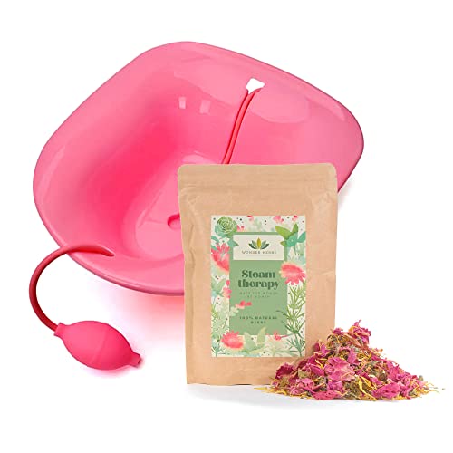Wonder Herbs Yoni Steaming Seat with 8 Yoni Steaming Herbs | V Cleansing & Ph Balance Support | Menstrual Support, Feminine Odor, Postpartum Care, Goddess Detox Steam | Natural 4 Ounce Herbal Steaming