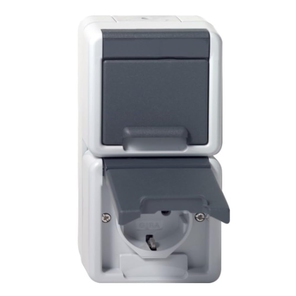 Prise double Schuko verticale GIRA 478030 pour gagner de la place