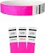 Goldistock Original Series - 3/4" Tyvek Wristbands Aglow Neon Pink 200 Count - Event Identification Bands (Paper - Like Texture)