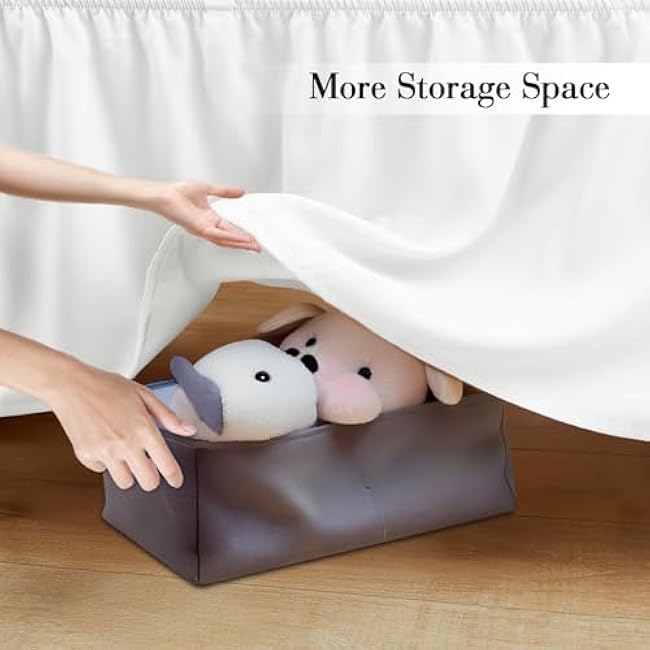 Horbaunal 2 Pack Crib Skirt & Crib Bed Sheet Set, White Crib Bed Skirt 28 x 52 with 14 Drop Dust Ruffle, Soft Microfiber Toddler Bedskirt Nursery Bedding Skirt for Baby Girls and Boys