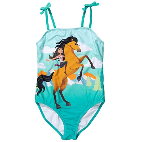 DreamWorks Spirit Riding Free Little Girls One-Piece Bathing Suit Blue 6