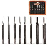 HORUSDY 8 Pieces Pin Punch Set, Kit Removing Repair Tool with Holder for Automotive, Watch Repair,Jewelry and Craft