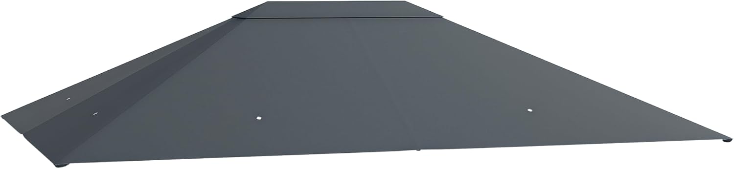 Outsunny 10' x 13' 84C-116 Model Gazebo Canopy Replacement, Outdoor Gazebo Cover Top Roof Replacement with Vents and Drain Holes, (TOP Cover ONLY), Dark Gray