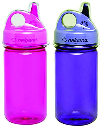 Nalgene Everyday Grip-N-Gulp Water Bottle for Kids Pink / Purple Set