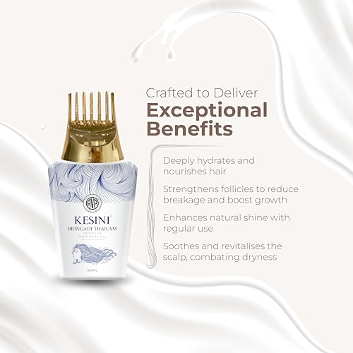 Image of Avp Kesini Bringadi Thailam 100 Ml||Ayurvedic Hair Oil for Hair Fall Control, Scalp Health | Herbal Oil with Amla, Bhringraj, Indigo, and Sesame Oil | Natural Formula for Hair Health | Goodness of 4 types of milks