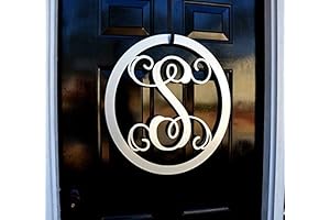 Exquisite Metal Monogram Wreath - Adorn Your Door with Timeless Elegance