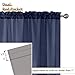 Aiyufeng Sheer Navy Blue Curtains 84 inch Length 2 Panels Set, Airy Soft-Touching Rod Pocket Voile Drapes for Living Room/Bedroom, Each 40W x 84L