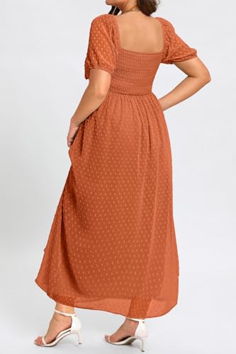 Plus Size Summer Dress - 2025 Graduation Beach Wedding Guest Tie Front Maxi Sundress2