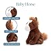 The Petting Zoo Horse Stuffed Animal Plushie, Gifts for Kids, Wild Onez Babiez Wildlife Animals, Brown Horse Plush Toy 6 inches