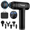 TYIAUS Muscle Massage Gun Percussion Massager Gun Deep Tissue with 30 Adjustable Speeds and 6 Heads, Portable Body…
