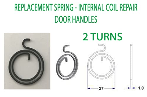 Universal Hardware 2 Turns Door Handle Springs Repair Kit Coil, 1.8mm Thick with Circlips, Replacement Parts (4 Springs 4 circlips) - Image 2