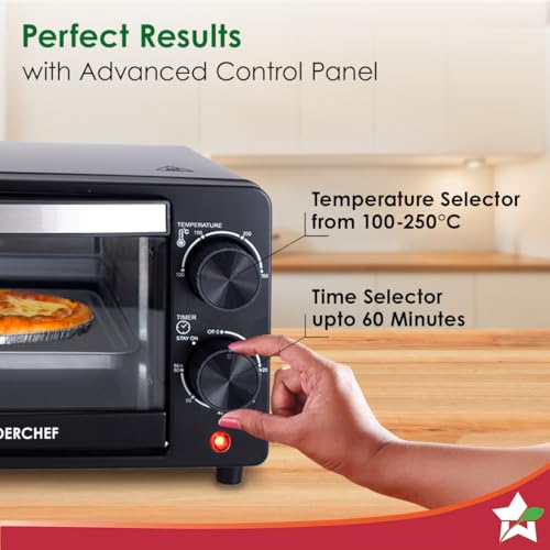 Image of Wonderchef Oven Toaster Griller (OTG) 10L | Black | 2 Years Warranty