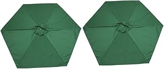 INOOMP 2 peças Guarda-sol ao ar livre Guarda-sol Pátio Guarda-chuva Tecido Substituição Guarda-sol Capa de Substituição Guarda-Sol À Prova de Vento Guarda-Sol Guarda-Sol Para Carro Guarda-Sol Protetor Solar Guarda-Sol Suprimentos