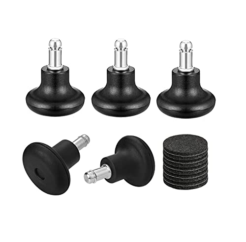 Kaleurrier 5pcs Bell Glides Office Chair Barber Chairs Bar Stool Furniture Floor Gliders Replacement