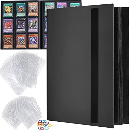 Nabance 880 Bolsillos Álbum para cartas coleccionables + Fundas para Cartas de Juego Almacenamiento Colección paginas del Album + 20 Anillo de...