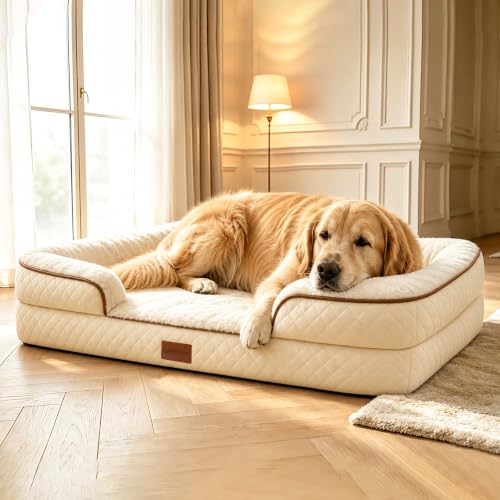 Large Dog Sofa Bed with Reusable Potty Pad dark brown