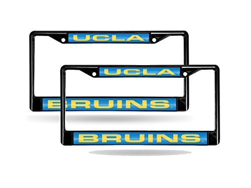 Rico UCLA Bruins NCAA Black Metal Laser License Plate Frame - Set of 2
