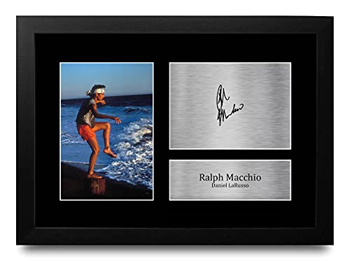 Cadeaux Karate Kid Daniel portrait encadré A4 signature Ralph Macchio pour fan